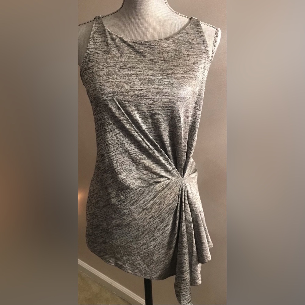 NWT White House Black Market Silver grey/Blk pattern sleeveless tunic